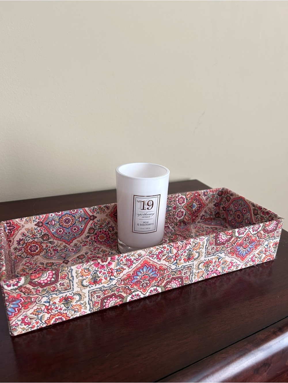 Patterned Decorative Storage Tray - Pink - Picture 4 of 4